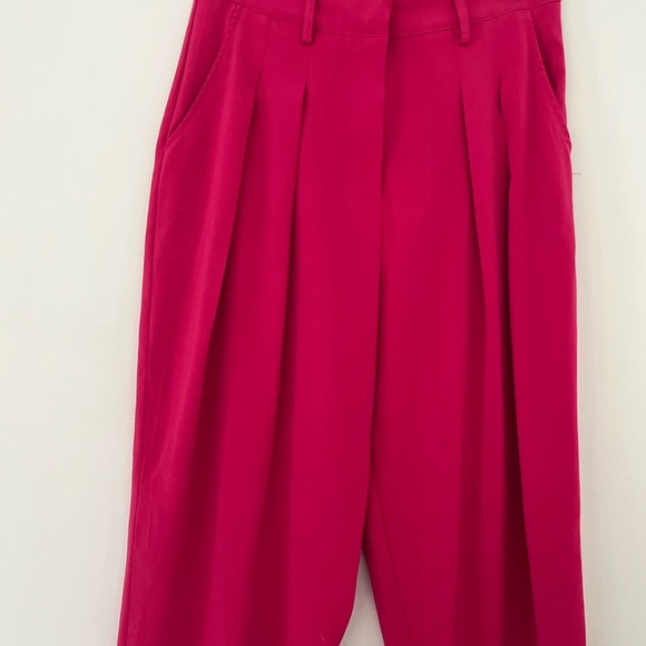 Nasty Gal Pink High-Waisted Slacks Straight Leg Trousers Size 6 - Picture 5 of 10
